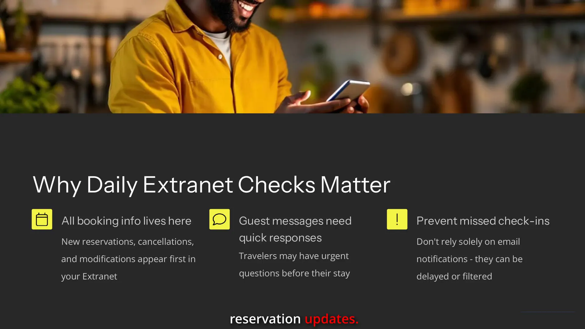 Booking.com Extranet dashboard with bookings and calendar