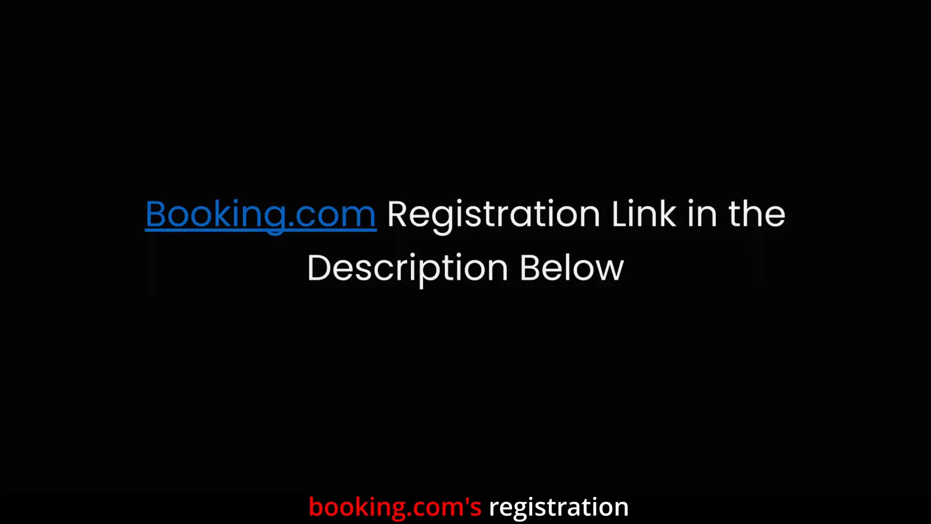 Booking.com registration page for new users