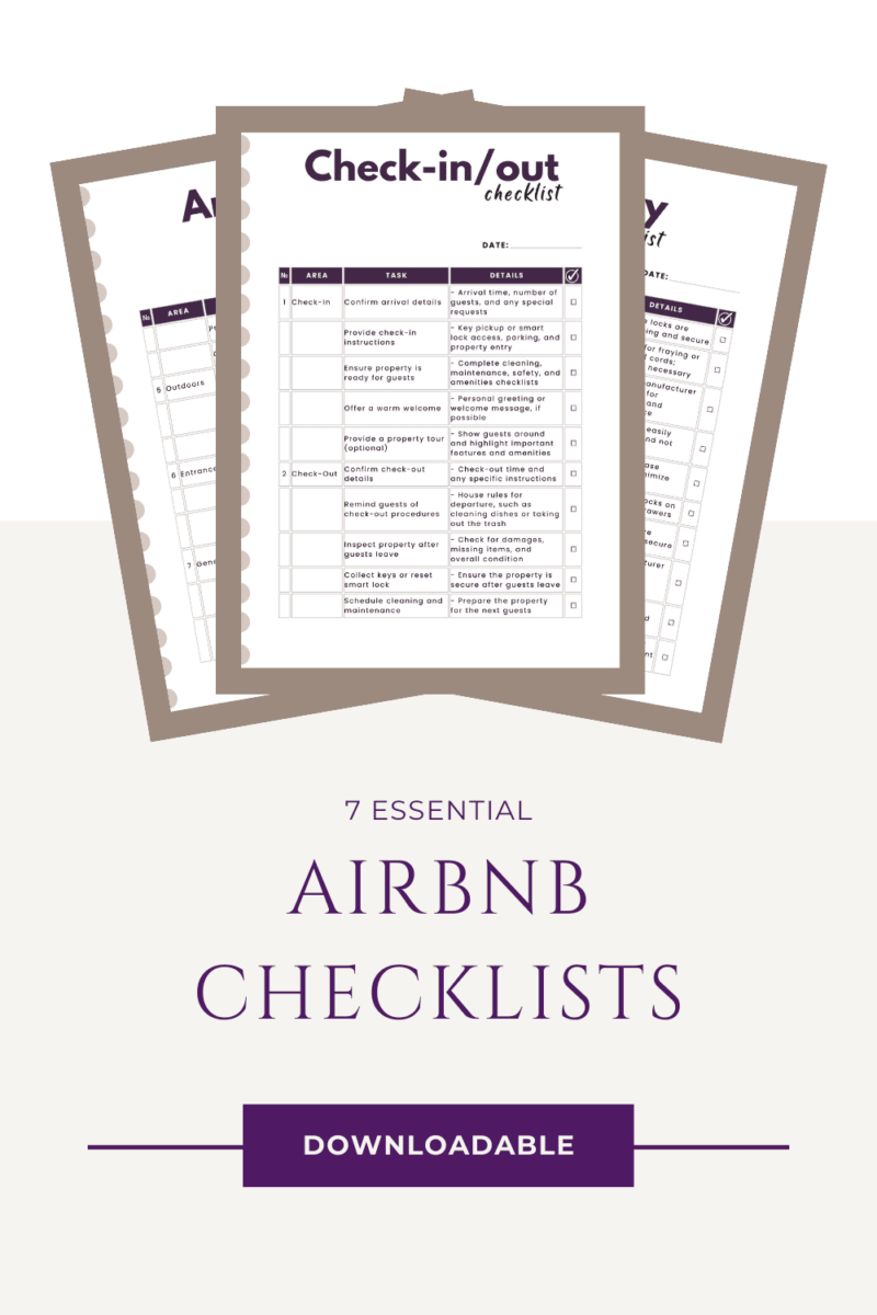 Airbnb checklists for hosts