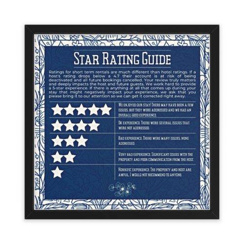 Star Rating Guidance for STR Guests (Airbnb, VRBO) Modern Floral