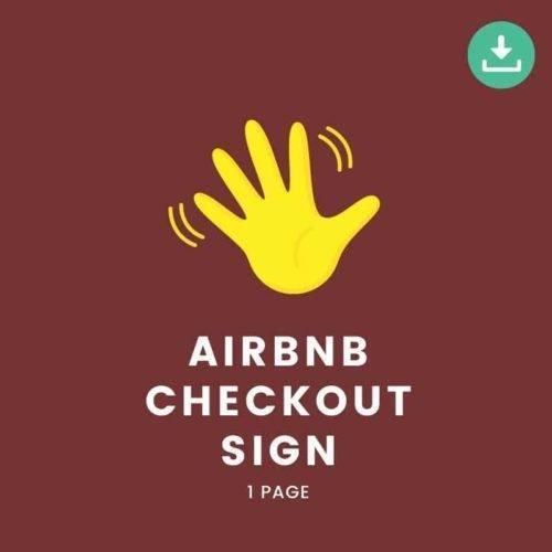 Airbnb Checkout Sign