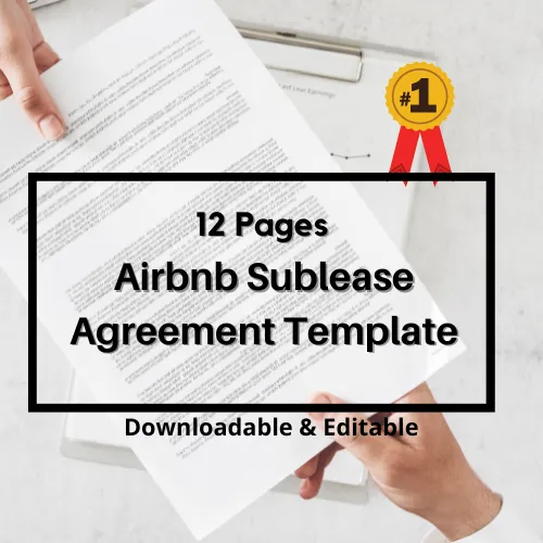 Airbnb Sublease Agreement Template: Short Term Let Sublease