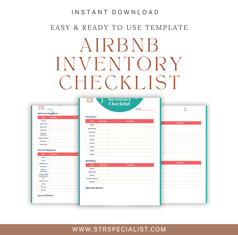 Airbnb inventory checklist