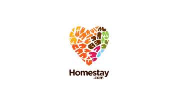 Airbnb Hosting The logo for homestay com, a platform for Airbnb hosting and tips.
