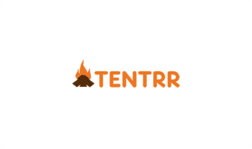 Airbnb Hosting The logo for tentrr, an Airbnb alternative offering unique camping experiences.