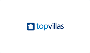 Airbnb Hosting Topvillas logo on a white background with Airbnb Tips.