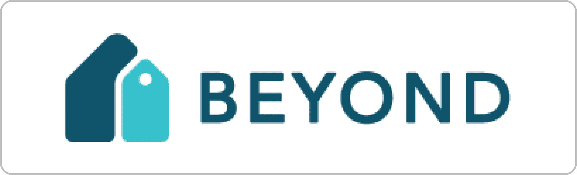 Airbnb Hosting A logo featuring the word "beyond" and incorporating elements related to Airbnb hosting.