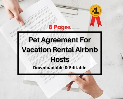 Pet Agreement For Vacation Rental Airbnb Hosts: Responsible Pet Ownership on Rental Property