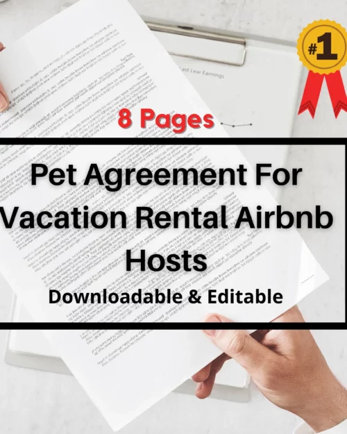 Pet Agreement For Vacation Rental Airbnb Hosts