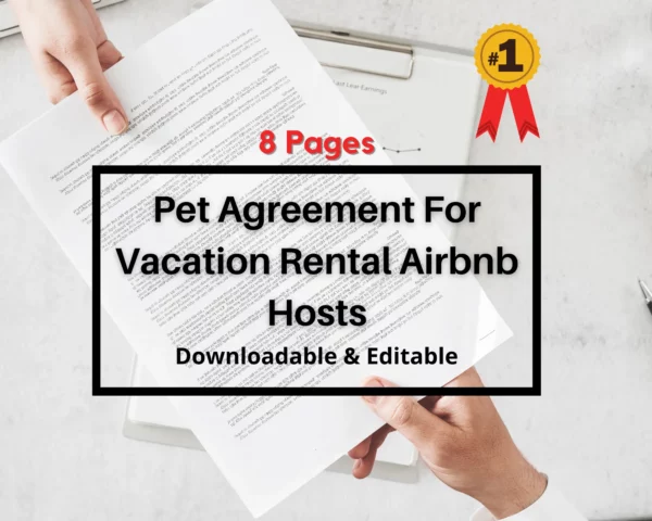 Pet Agreement For Vacation Rental Airbnb Hosts: Responsible Pet Ownership on Rental Property