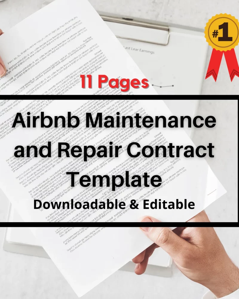 airbnb contract, maintenance agreement, repair services, property maintenance, host agreement, property management, rental property contract, maintenance provider, home repair, property protection, landlord agreement, rental property management, property maintenance template