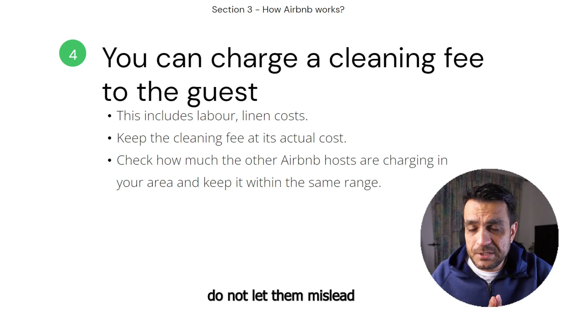 Setting expectations with cleaners