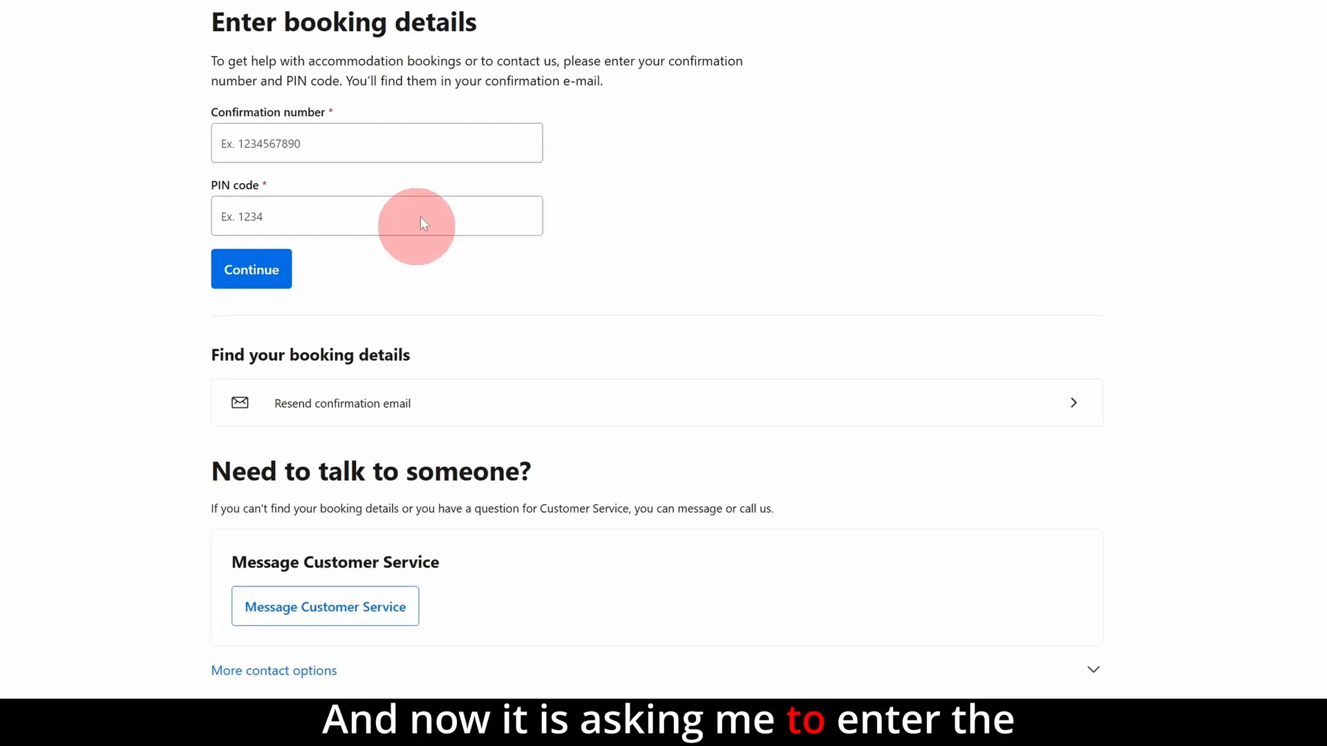 I can't find my booking option on Booking.com