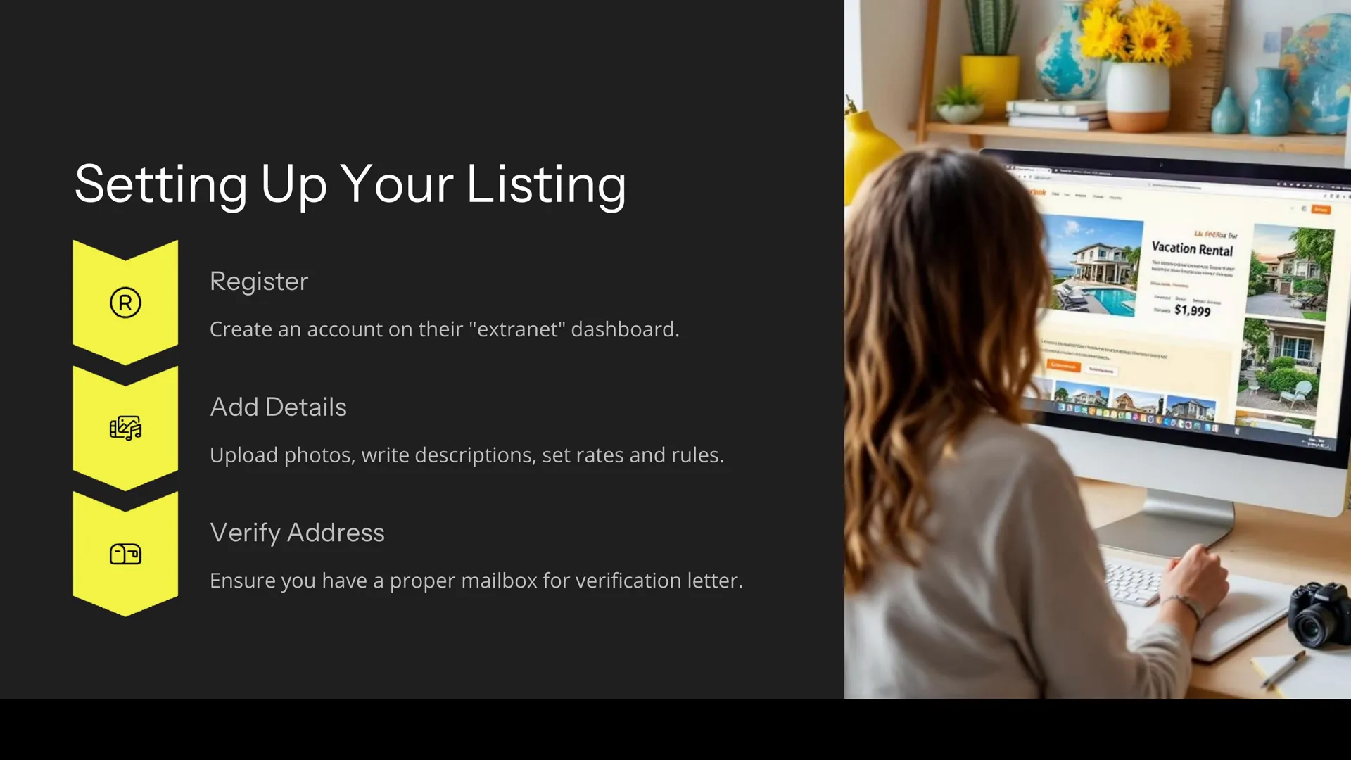 Booking.com extranet dashboard for owners