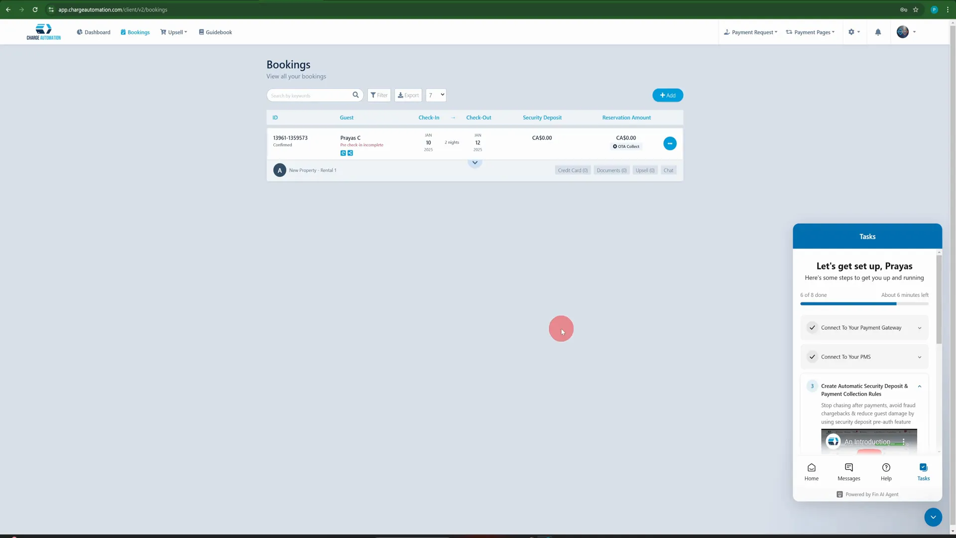 Charge Automation dashboard overview