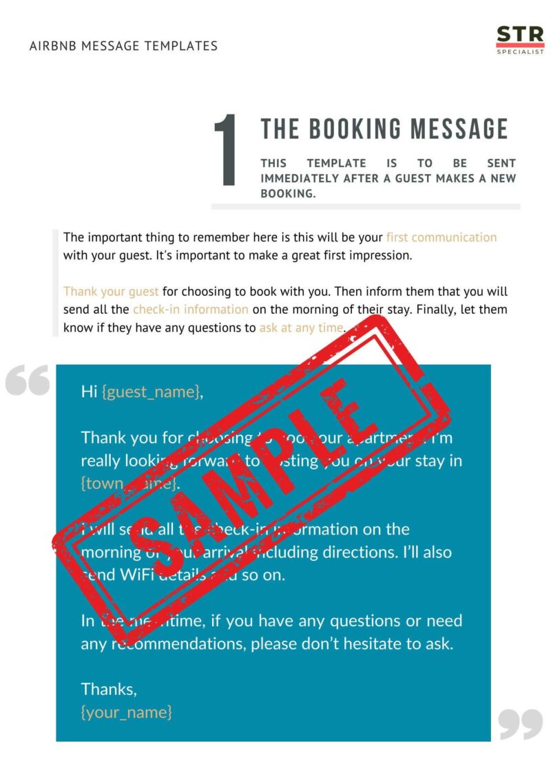 30 Essential Message Templates For Airbnb, VRBO Short-Term Rental Hosts - Image 3