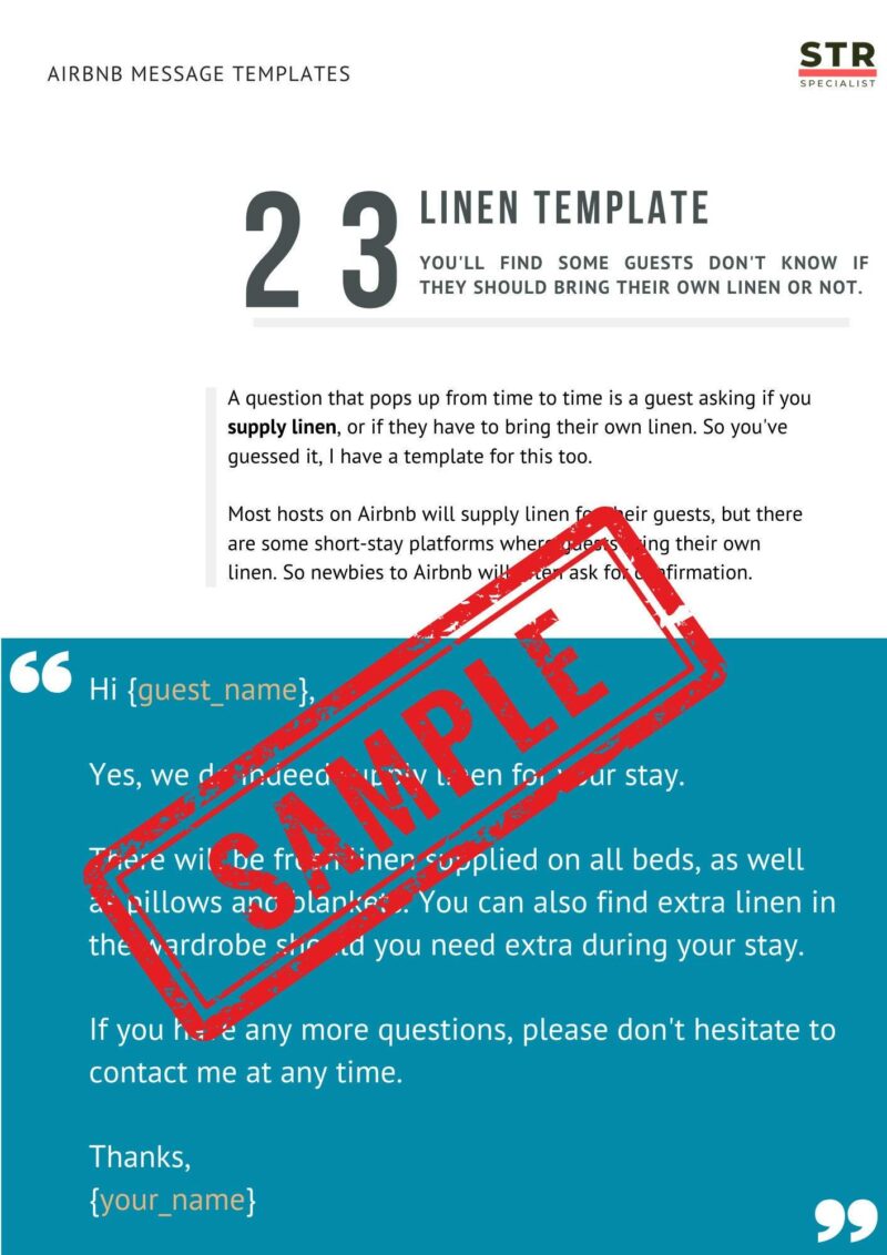 30 Essential Message Templates For Airbnb, VRBO Short-Term Rental Hosts - Image 6