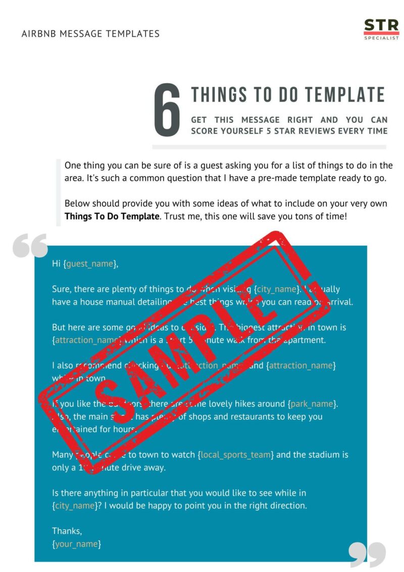 30 Essential Message Templates For Airbnb, VRBO Short-Term Rental Hosts - Image 7