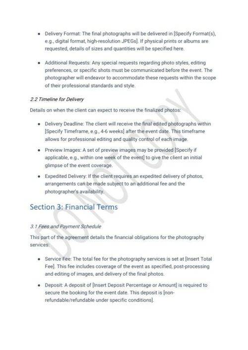 Event Photographer Contract Template STR Specialist Event Photographer Contract Template STR Specialist