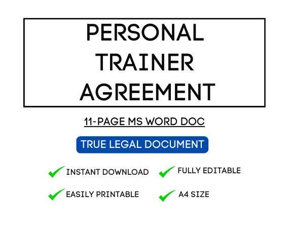 Customizable Personal Trainer Agreement for Home Gym Enthusiasts