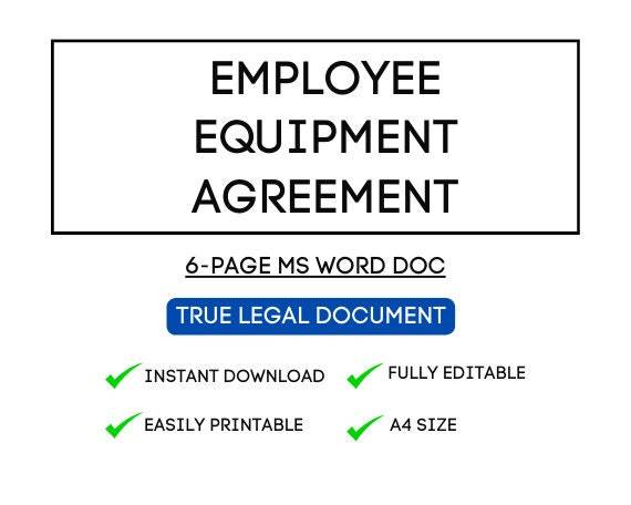 Employee Equipment Use Agreement Template – Professional and Editable