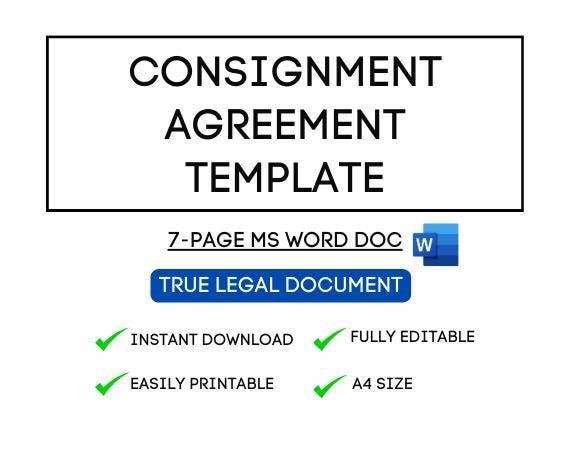 Consignment Agreement Template – Professional and Customizable